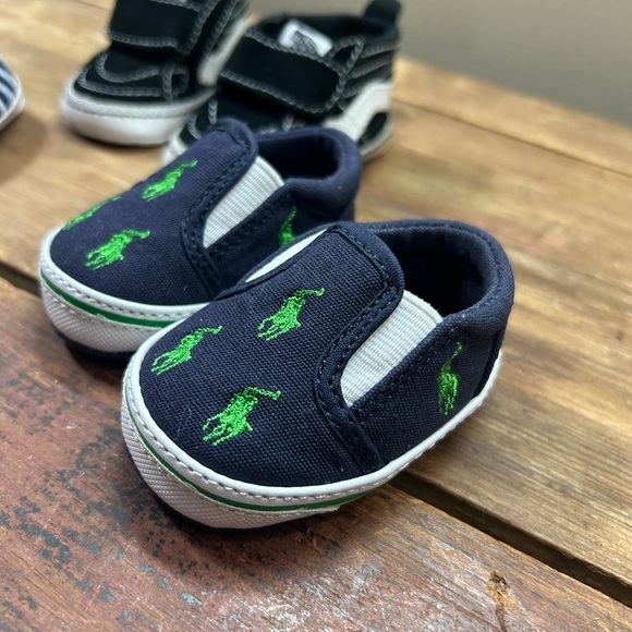 Polo Ralph Lauren, Vans and Old Navy Newborn 0-3 mo. Navy and Black Shoes Set - Picture 5 of 10